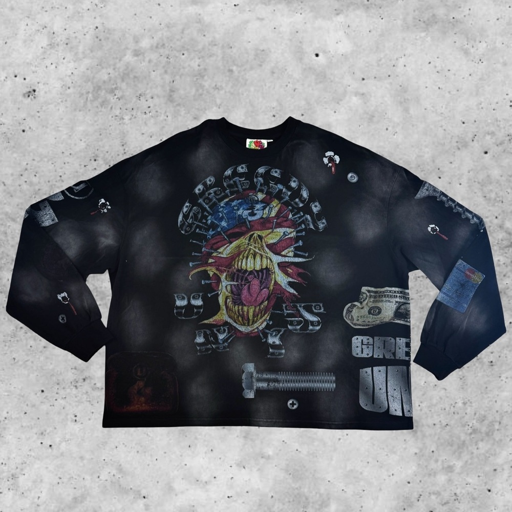 GREEDY UNIT " SCREW HEAD " All over Print Premium Long Sleeve T Shirt